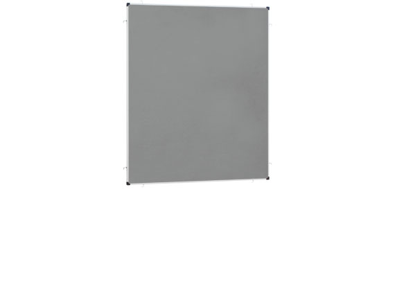 Kombinationswand Pinnwand-Panel für Kombinationswand Flanell hellgrau