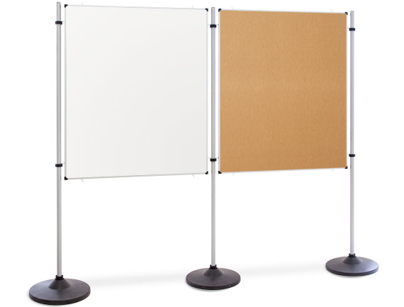 Kombinationswand Doppel-Präsentations- und Kommunikationsflächen quer 150 x 120 cm