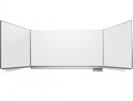 Wandmontiertes Klapptafel-Whiteboard weiss 